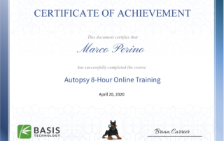 Autopsy Certification